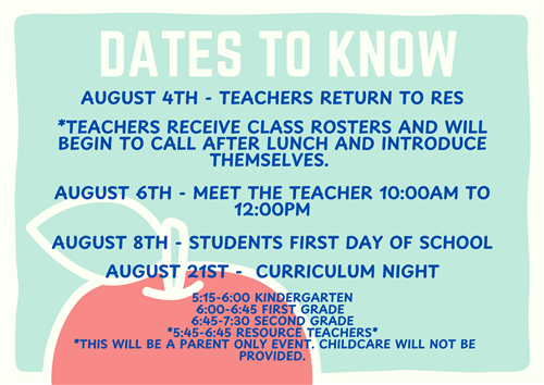 RES Dates to Know